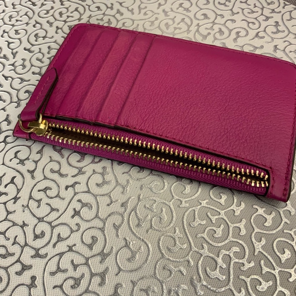Antonio Melani Pink Leather Card Holder - Picture 4 of 4
